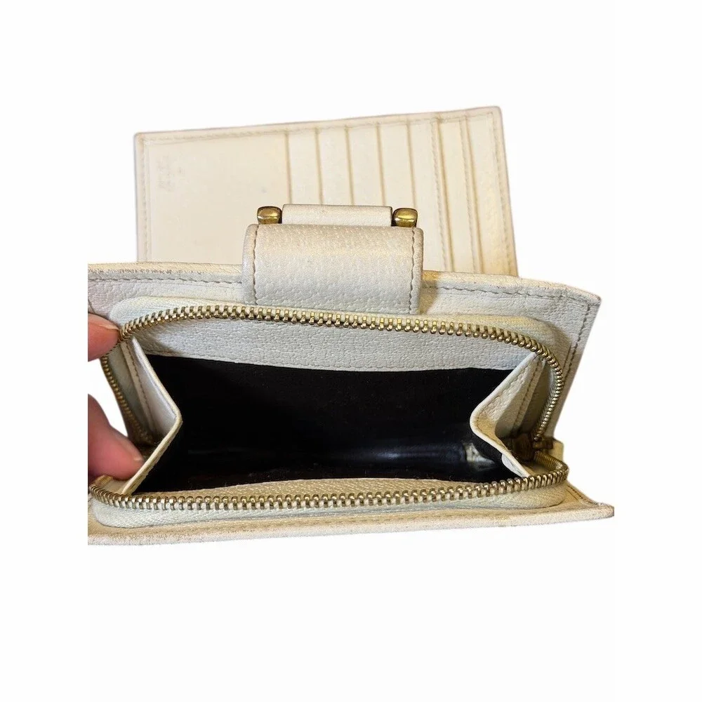 Gucci Pink Abbey GG Monogram D-Ring Wallet Bifold Zip Coin Pocket